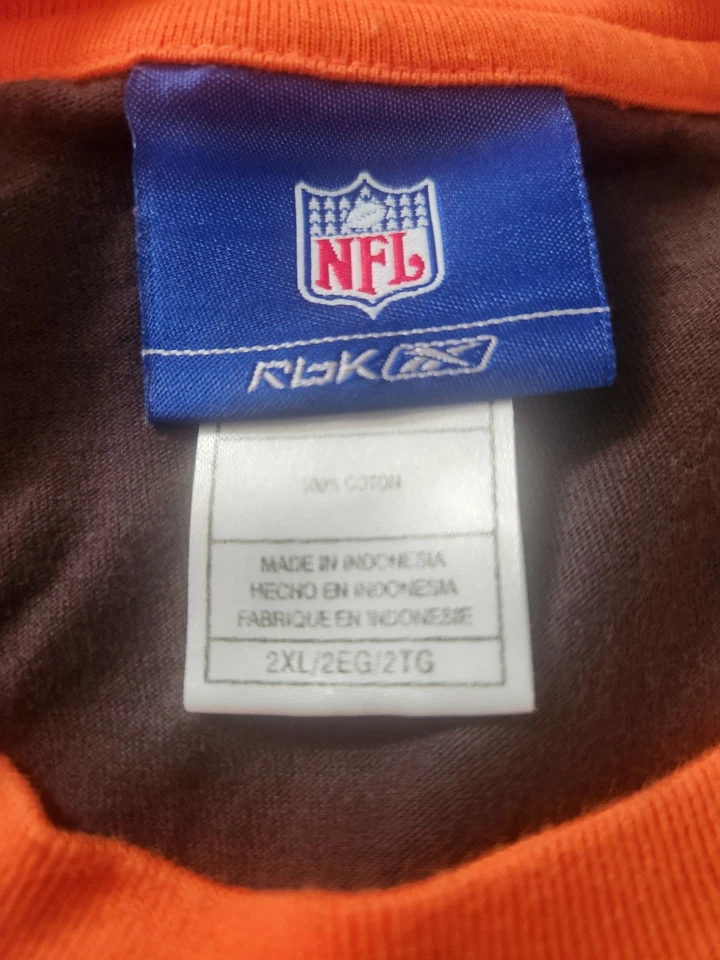 Camiseta Marrón Y Naranja Reebok Cleveland Browns Talla 2XL Foto 3 de 4