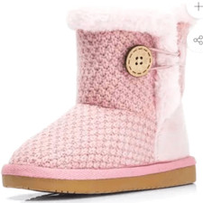 71-A5001 Fitory Shoes Girls Knitted Snow Boots Sz 6