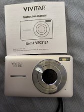 Vivitar Digital Camera VEC S124 2.4" Screen 1080 HD - White - Popsnap-works grea