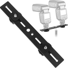 Dual Camera Mount Flash Extension Bar, ChromLives 8"/20.3cm Tripod Bracket...
