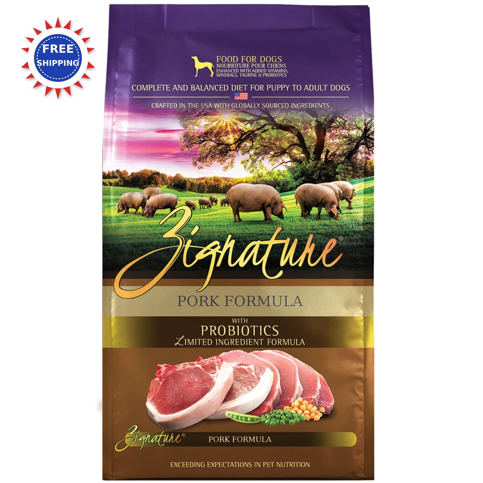 25lb Zignature Pork Limited Ingredient Formula Treats Chews 