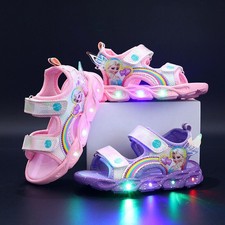 Mädchen Elsa Prinzessin Glow Schuhe LED Leuc...