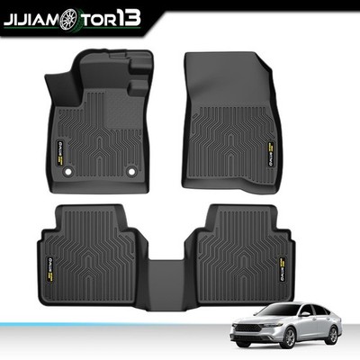 Fit For 23-24 Honda Accord 3D TPE All-Weather Front & 2nd Row Liner Floor Mats