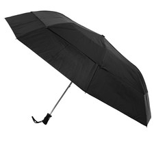 Totes Adult Stormbeater Auto-Open Vented Canopy Umbrella - Black