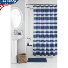 17 Piece Bathroom Accessory Set Shower Curtain Rug Dispenser Soap Holder New