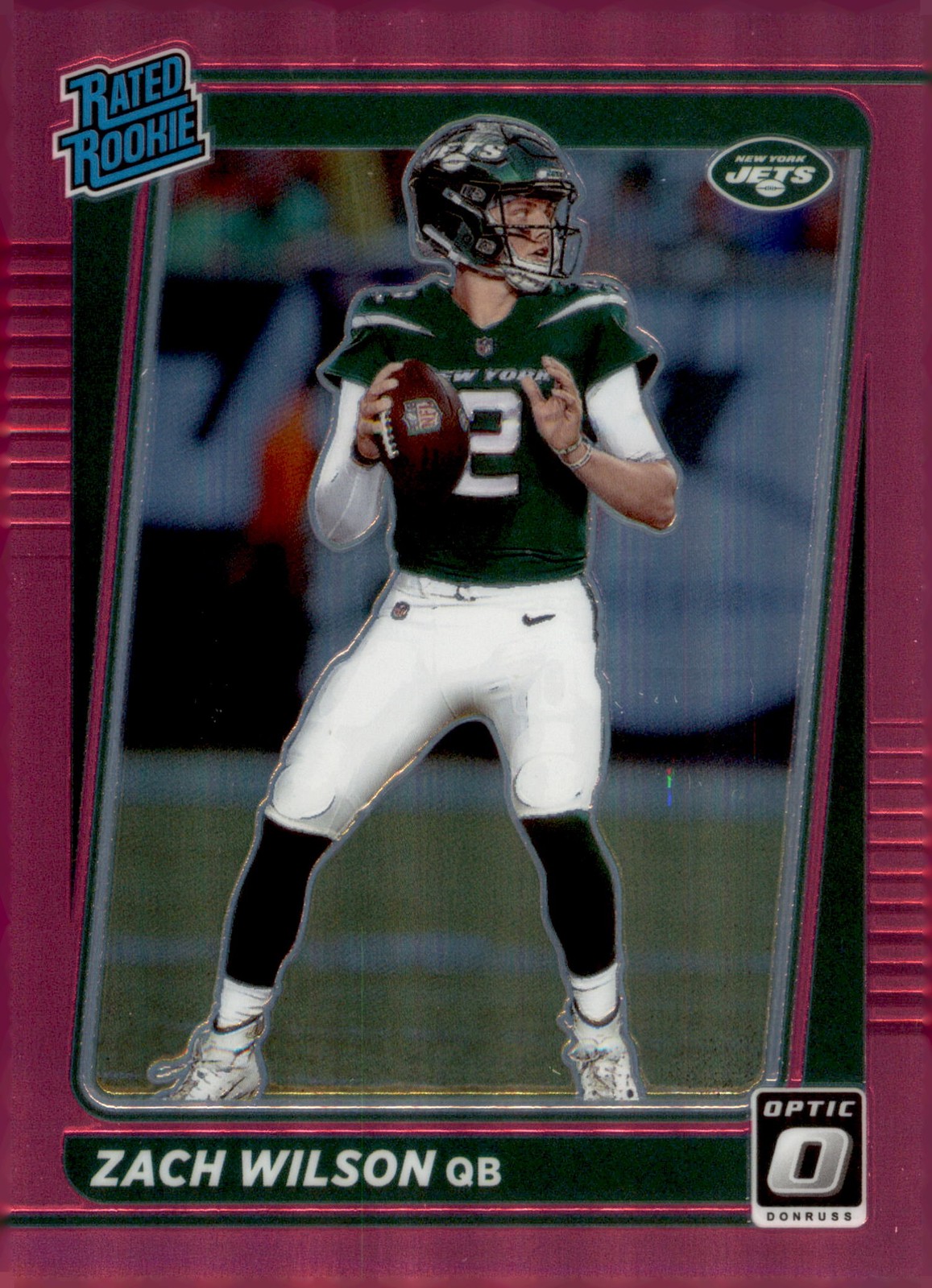 2021 Donruss #P-252 Zach Wilson Optic Rated Rookie Preview Pink