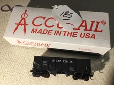 ACCURAIL HO Scale 2-Bottom Hopper  Car.  INTERSTATE. Ready-to-Run.   Nice!