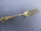 Wallace Grand Baroque Sterling Silver Serving Meat Fork   8 1/4"