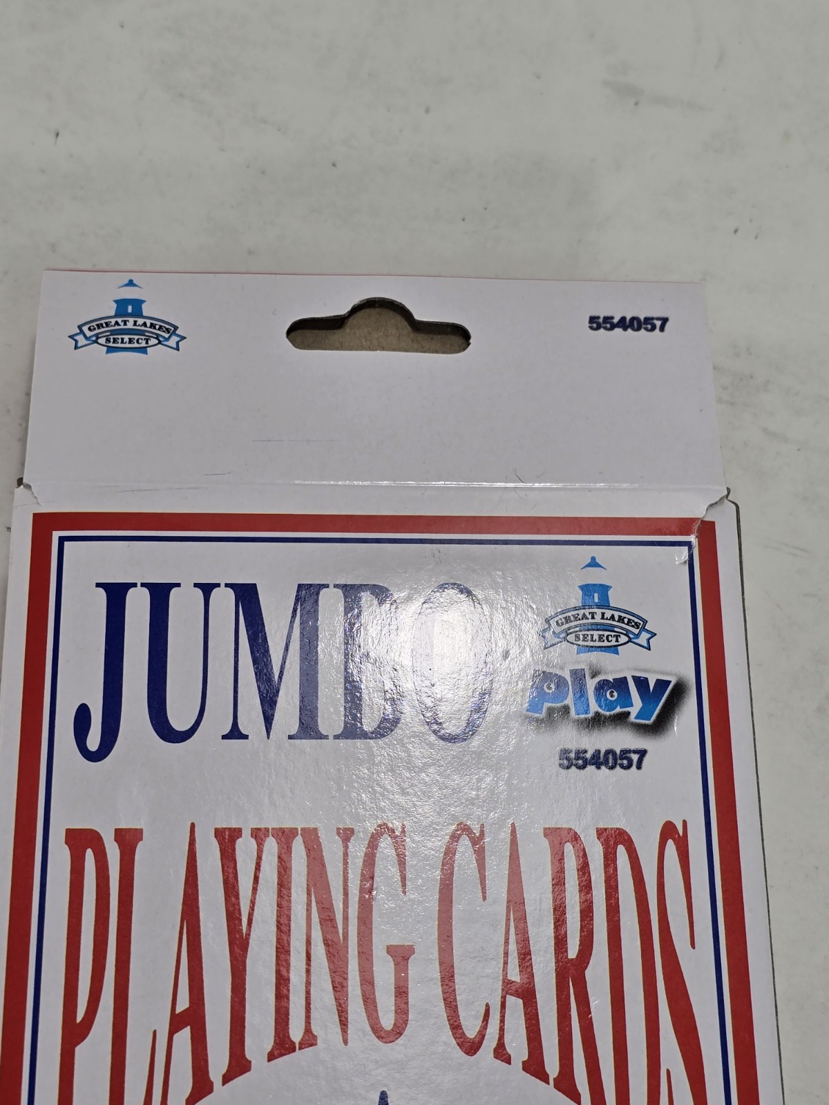 Jumbo Playing Cards Great Lakes Select 3 1/2" X 5" Plastic Coated New