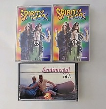 Lot Of 3 60's Cassettes Tape - Spirit Of The 60s Sentimental 60's