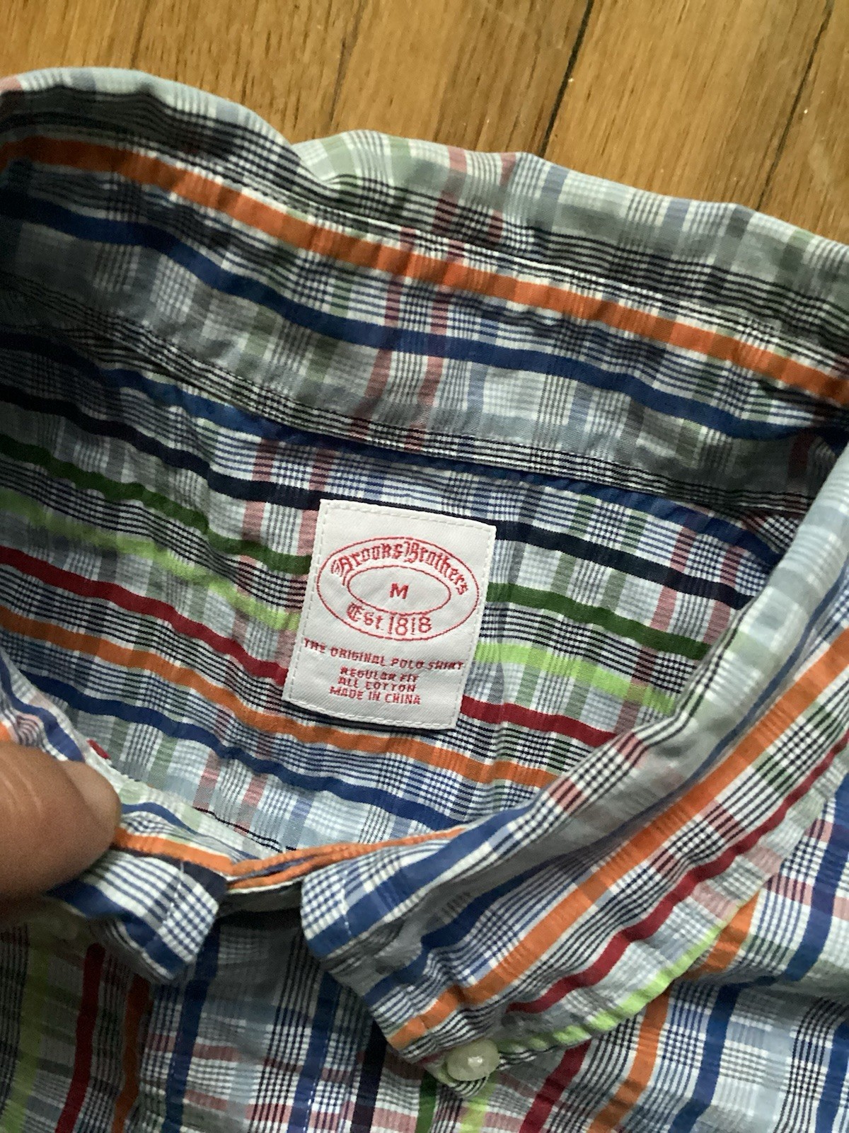 Brooks Brothers Medium Multi-Colored Checkered / … - image 3