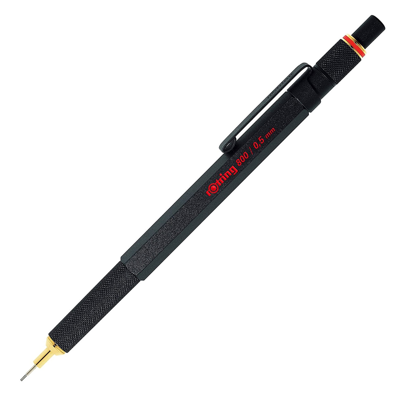 ROtring 800 Druckbleistift   0,5 mm   Schwarz Vollmetall - 800 Kugelschreiber