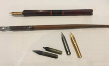 3 Fountain pens /4 individual nibs /1 cartridge pen + refills -please read below