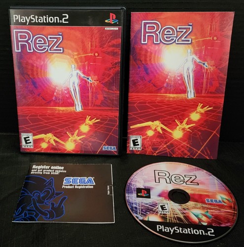 Rez (PlayStation 2/PS2) CIB mit Hülle, Bedienungsanleitung & Registrierungskarte