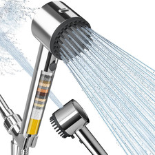 Ion Drops Filtered Shower Head with Handheld, High Pressure 4 1 Spray Mode Showe