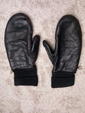 Vintage Boys Genuine Leather Shearling Shipskin Mitten Size 6.5