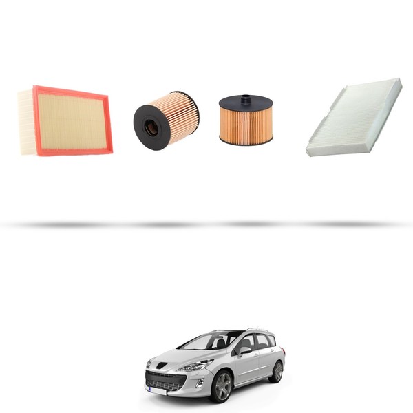 Hoffcar Set Service - 4 Filter FüR Peugeot 308 2.0 HDI 103Kw Von 2009-image