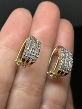 Gold Plated Tiny Ear Studs With Back Clip Lock |