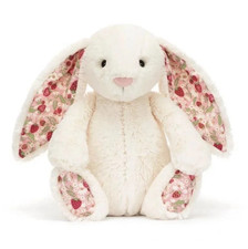Jellycat Blossom Cream Medium Bunny Berry Plush,31cm Cute Soft Toy with Dust Bag
