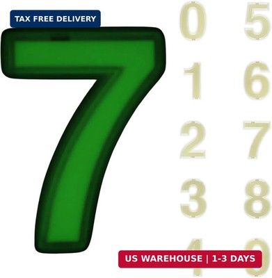 Solar House Numbers Waterproof - Self-Charging, No Batteries, No Solar Panels, 7