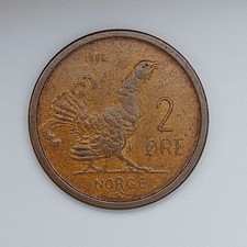 NORWEGEN 2 &Ouml;RE 1958