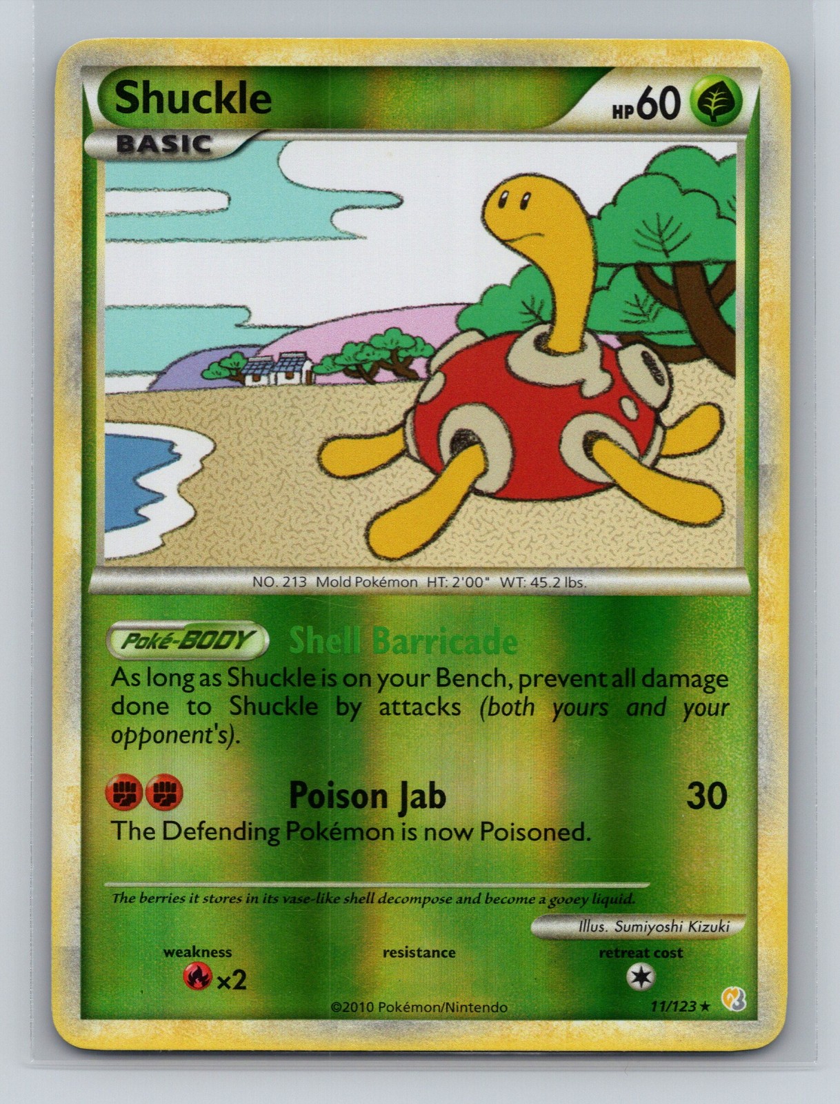 HeartGold SoulSilver Shuckle Reverse Holo #11/123 11973