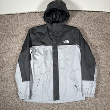 The North Face Antora Rain Jacket DryVent Boys Youth Large 12 Hooded Gray Coat