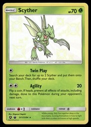 Scyther SV1/SV94 Hidden Fates Shiny Vault Holo Rare