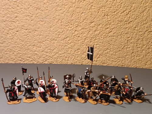 Figuren 1:72 Kreuzritter und Fussvolk  Top Bemalt B - Bild 1 von 13