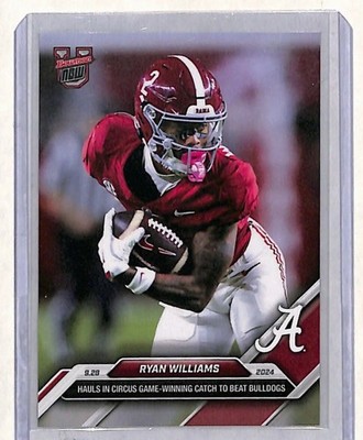 2024 Bowman U Now Ryan Williams RC #19 Game-Winning Catch BAMA! Limited Print
