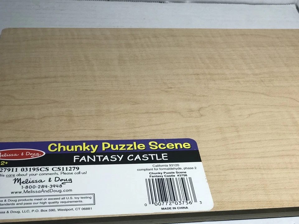 Melissa & Doug Chunky Puzzle Scene Fantasy Castle - 6 Pieces For Age 2+ Wood - Image 4 of 4
