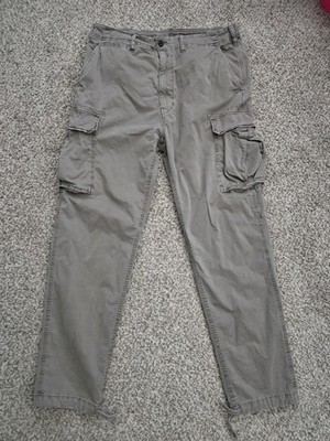 AMERICAN EAGLE AEO Cargo Pants Mens 34x34 Khaki Flex Utility Pockets Y2K Travel