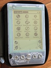 Vintage 90  s Handspring Visor Clear PDA Touchscreen Palm Pilot Working
