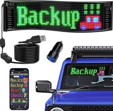 USB LED Car Flexible Sign Scrolling Message Display Screen APP Programmable RGB