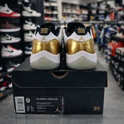 Nike Air Jordan XI 11 Retro Low Closing Ceremony White Gold size 9
