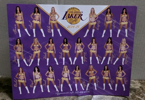 2009-2010 Los Angeles Laker Girls Signed Photo & FS West Calendar Collector Lot - Bild 2 von 3