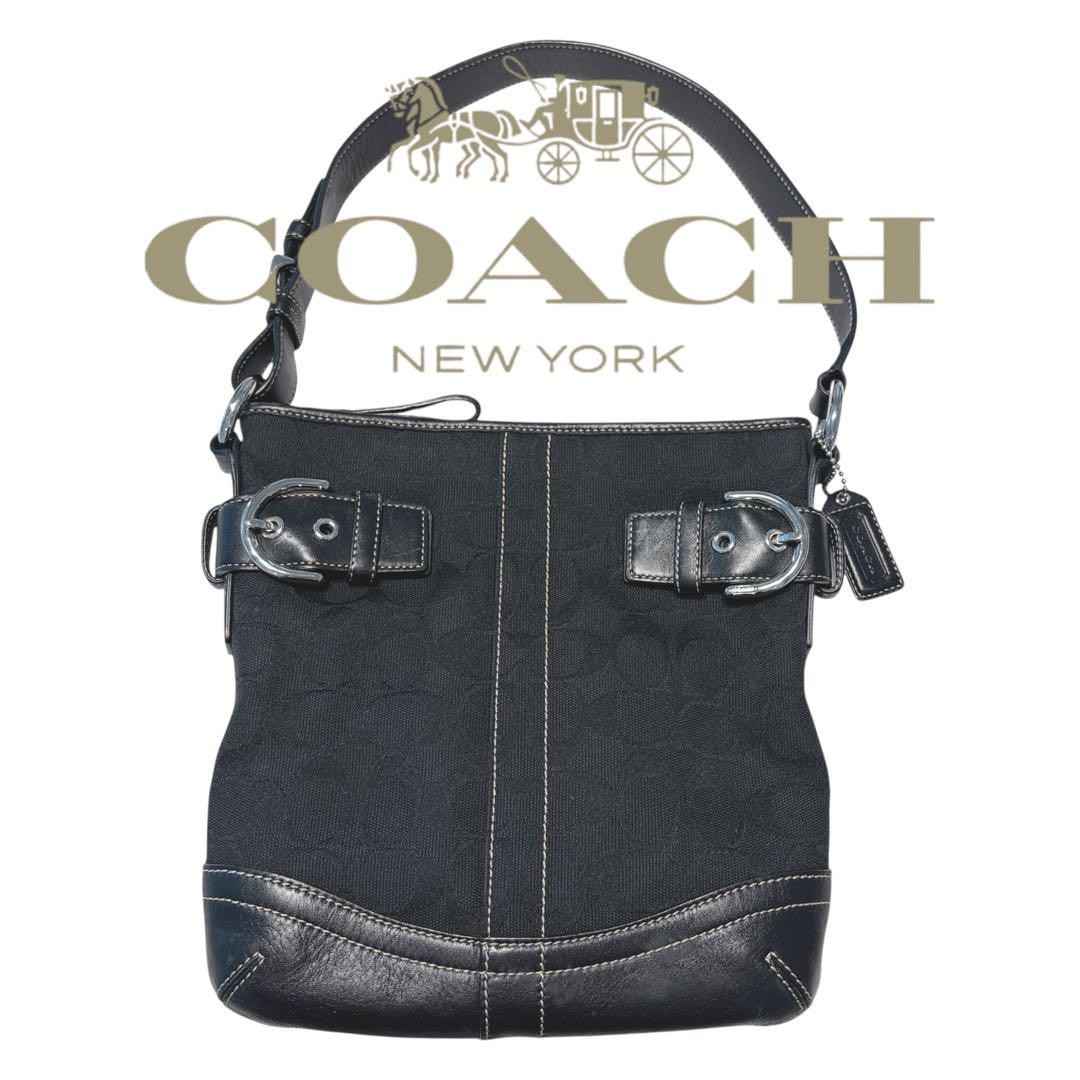COACH One Shoulder Signature Black/Black Small #PCJ3PI
