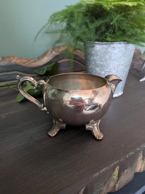 Vintage International Silver Company versilberte Milchkännchen Kanne - verzierte Füße