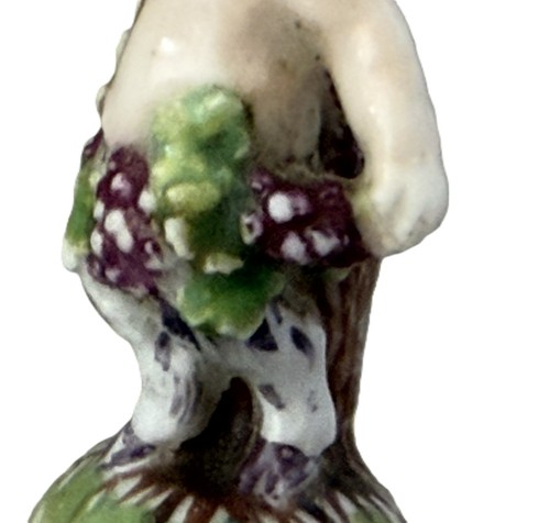 18th C French Porcelain Figural Fob Seal Satyr With Grapes Gage de Mon Amitie - Picture 15 of 19