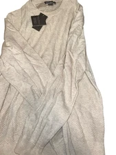 Daniel Cremieux Men’s Crew Neck Sweater Large Cream Long Sleeve