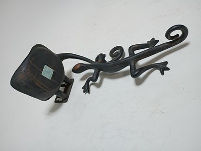 PartyLite Bronze Metal Salamander Tealight Holder Wall Sconce Bronze 7-3/4'' Tall