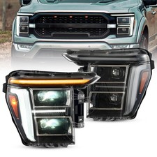For Ford F150 2021-2023 FULL LED Headlights Front Lamps W/Startup Animation Pair