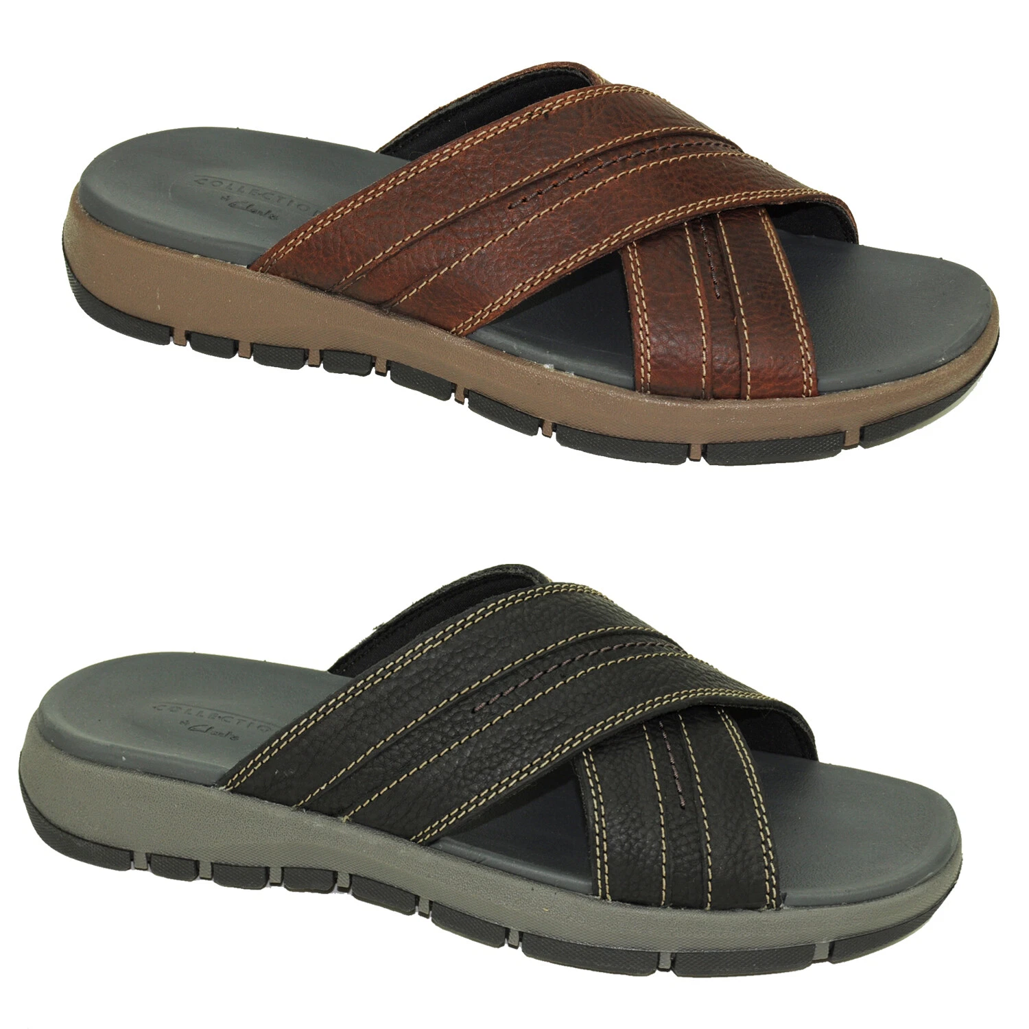 Clarks Brixby Cross Slide Sandalo Pantoletten Herren Sandali Pantofola