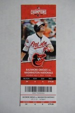 BALTIMORE ORIOLES VS WASHINGTON NATIONALS 7/11/2015 FULL TICKET ~ CHRIS DAVIS