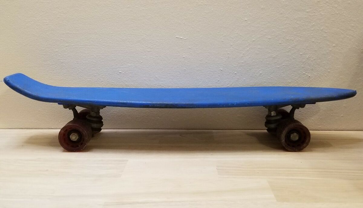 Vintage Blue 1970's Nash Skateboard Old School Plastic, 23.5 Vintage Blue 1970's Nash Skateboard Old School Plastic, 23.5
