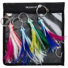 OCEAN CAT Saltwater Trolling Lure Bag Teaser Chain Fishing Lure FullyRigged Hook