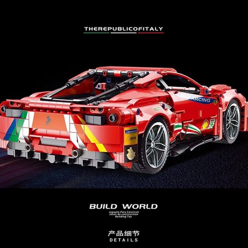 Super Sports Racing Car Building Blocks Speed Vehicle Simulation Model 1247pcs - Picture 10 of 13