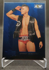 2022 SkyBox Metal Universe AEW #101 Sammy Guevara SP Blue wrestling card