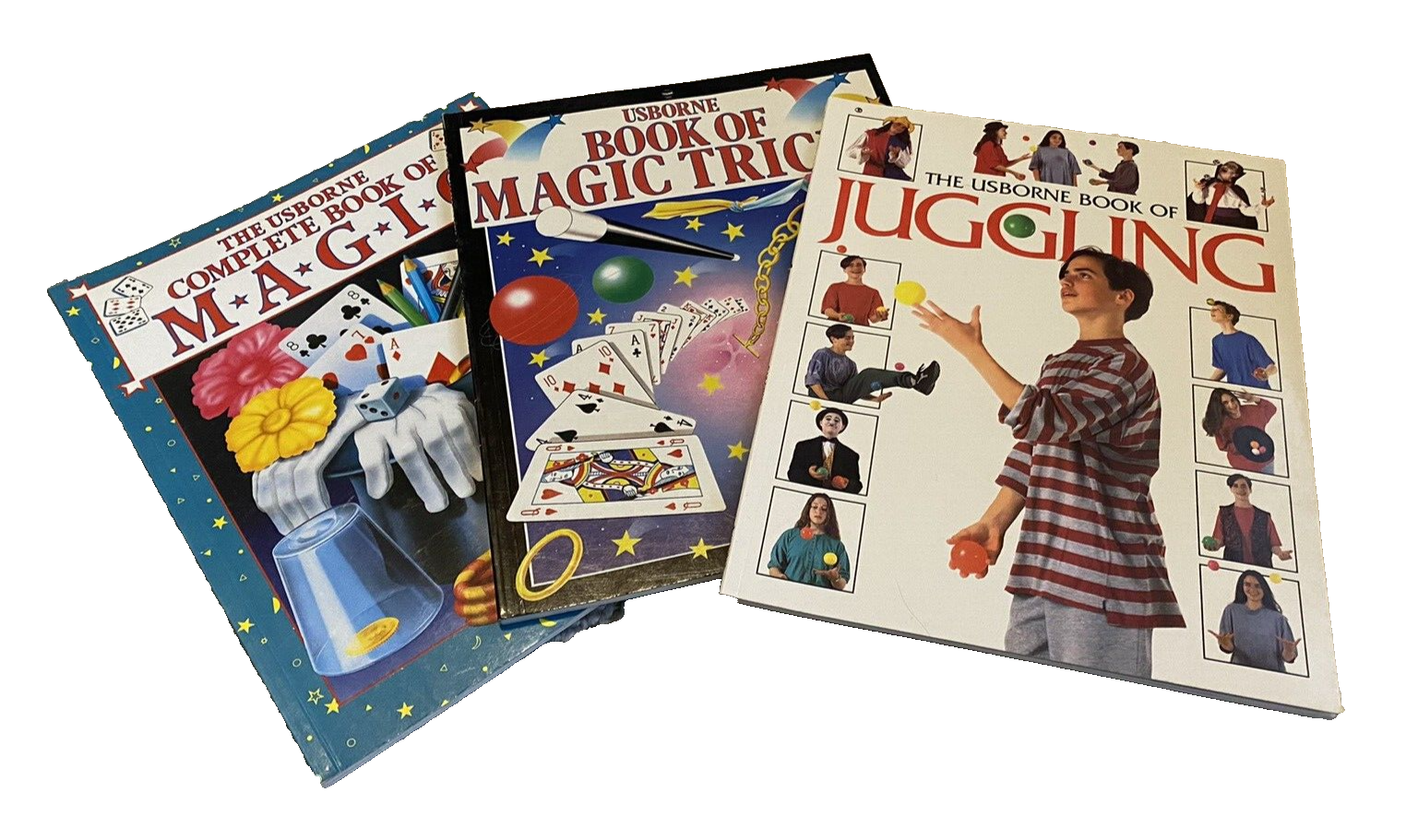 Usborne Books Set of 3 - Complete Book of Magic - Magic Tricks -Book of Juggling