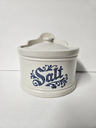 Vintage Pfaltzgraff Yorktowne Salt Crock with Lid 560Y Made in the USA